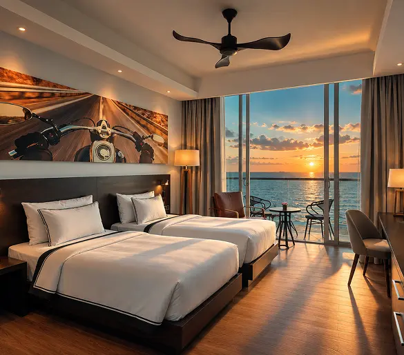 Luxury ocean view room at Regal Réseau Hotel and Spa